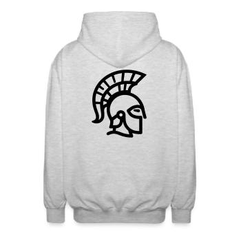 spartan - Veste à capuche unisexe - gris clair chiné - Dos - AI Model Male 185 light (185cm)