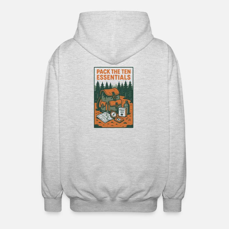 Ten Essentials | Scout Equipment - Unisex Hooded Jacket - light heather grey