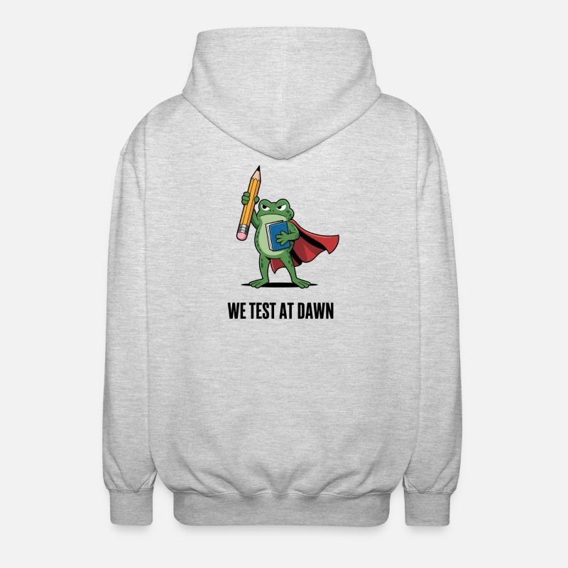 Dawn Test Frog Hero - Unisex Hooded Jacket - light heather grey