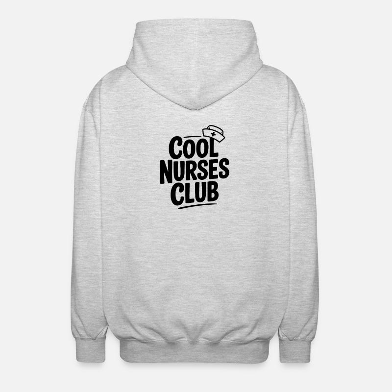 Cool Nurses Club - Unisex Hooded Jacket - light heather grey