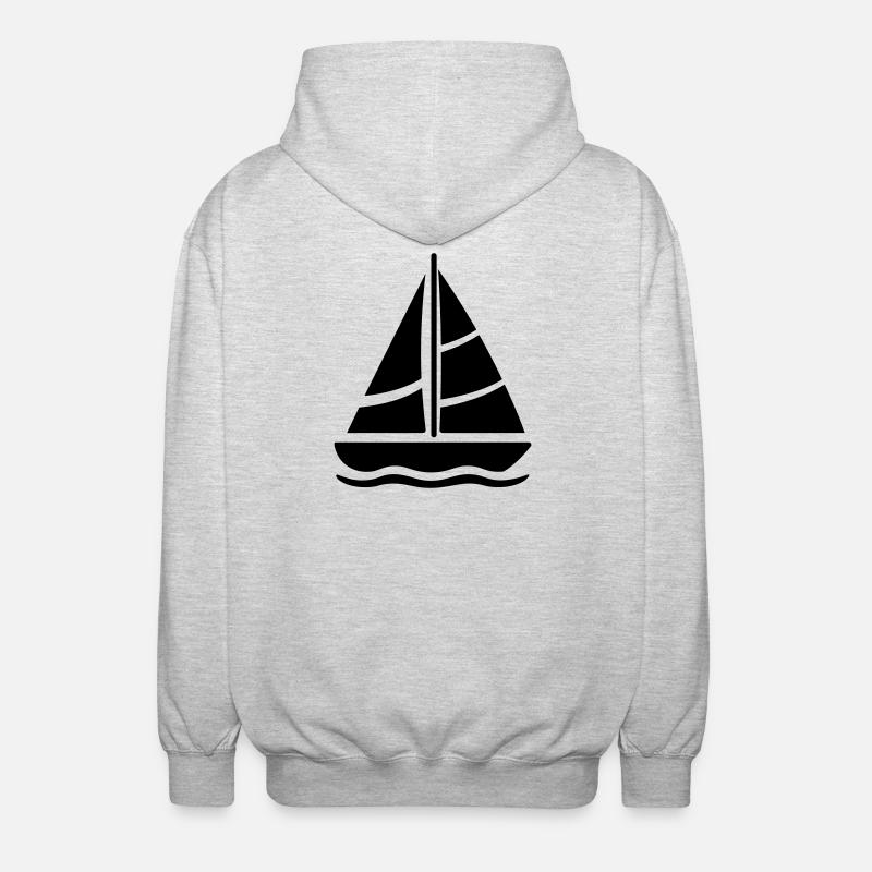 voilier - Veste à capuche unisexe - gris clair chiné