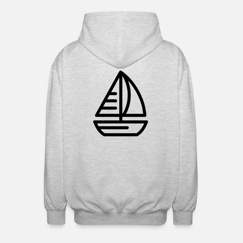 Boot - Unisex Kapuzenjacke - Hellgrau meliert