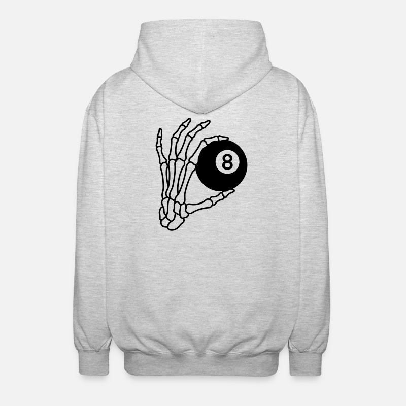 Billard - Unisex Kapuzenjacke - Hellgrau meliert