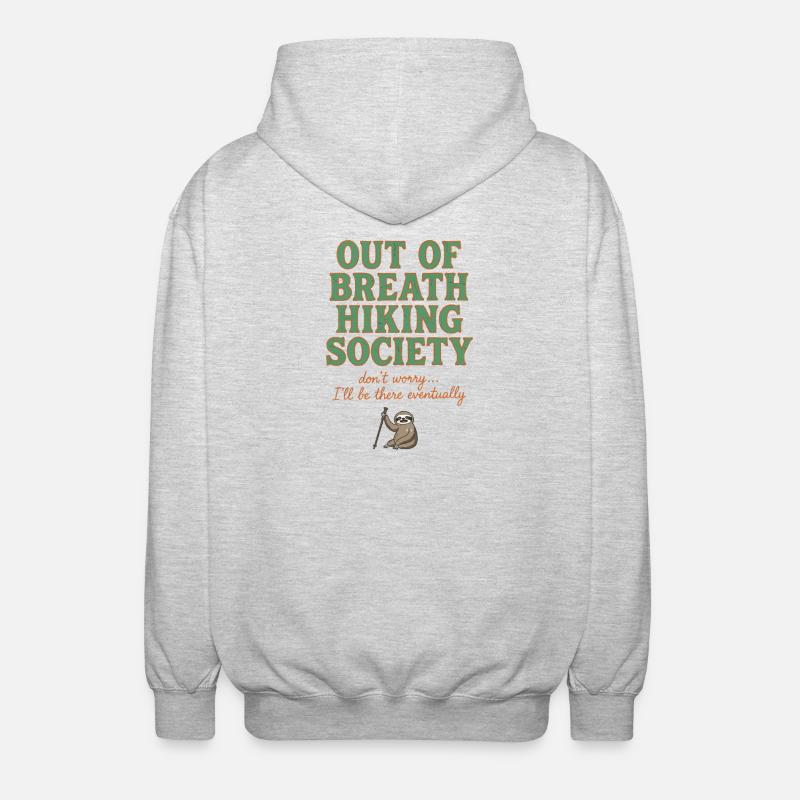 Société de randonnée essoufflée - Veste à capuche unisexe - gris clair chiné