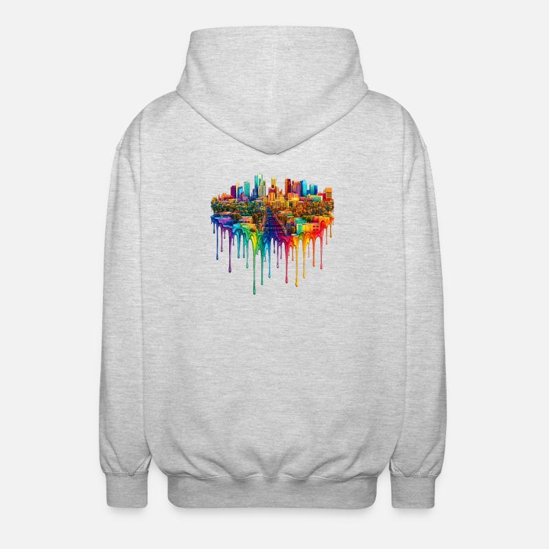 Art dégoulinant de Mesa, Arizona - Veste à capuche unisexe - gris clair chiné