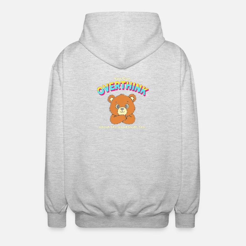 Overthink Good Stuff Bear - Unisex Hooded Jacket - light heather grey