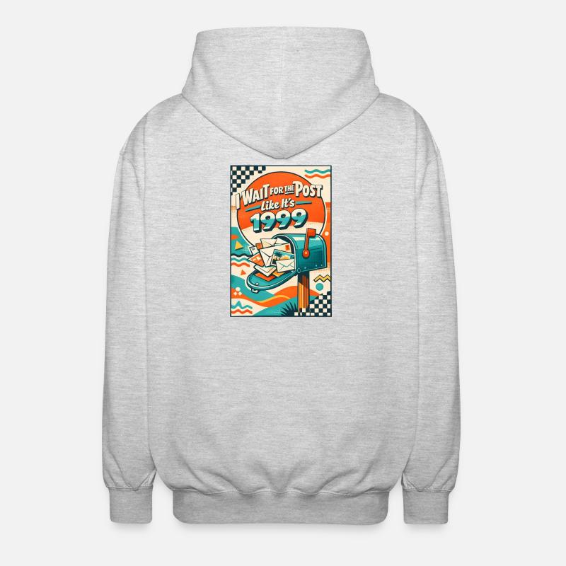 Warte auf Post | Snail Mail 1999 - Unisex Kapuzenjacke - Hellgrau meliert