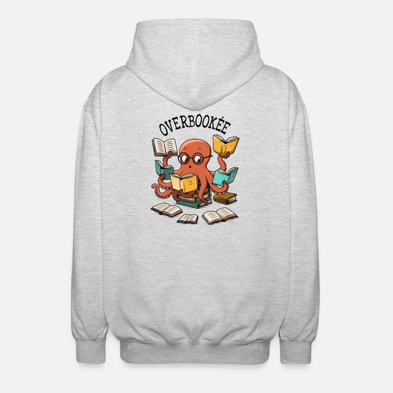 Overbookée - Veste à capuche unisexe - gris clair chiné