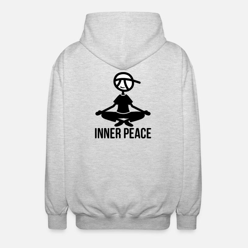 Seelenfrieden - Unisex Kapuzenjacke - Hellgrau meliert