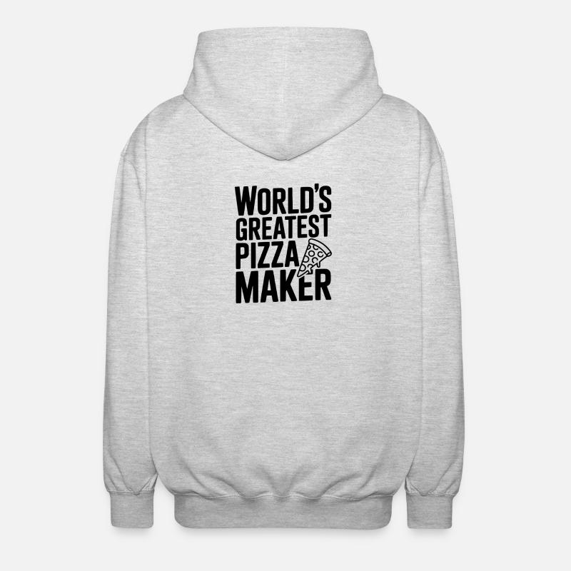 World's Greatest Pizza Maker - Unisex Hooded Jacket - light heather grey