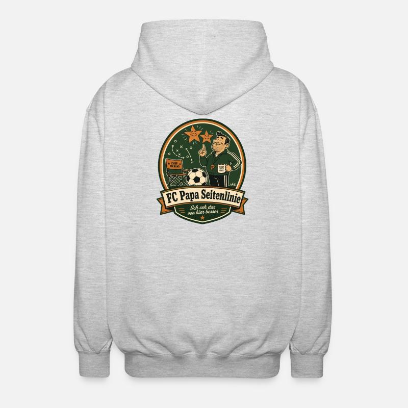 FC Papa Sideline - Unisex Hooded Jacket - light heather grey