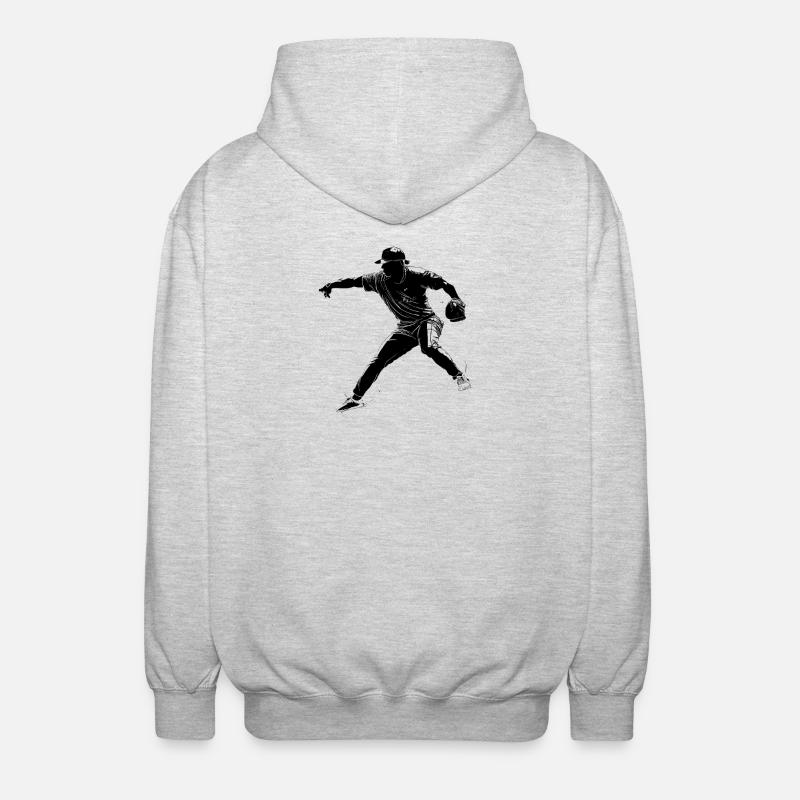 Baseball - Unisex Kapuzenjacke - Hellgrau meliert