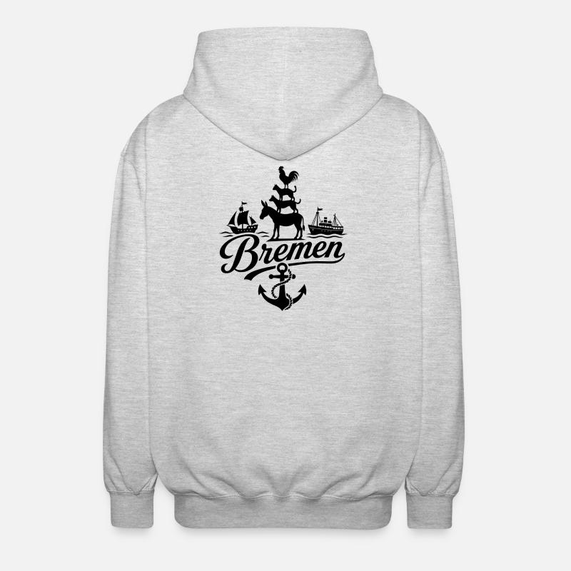 Bremen - Unisex Hooded Jacket - light heather grey