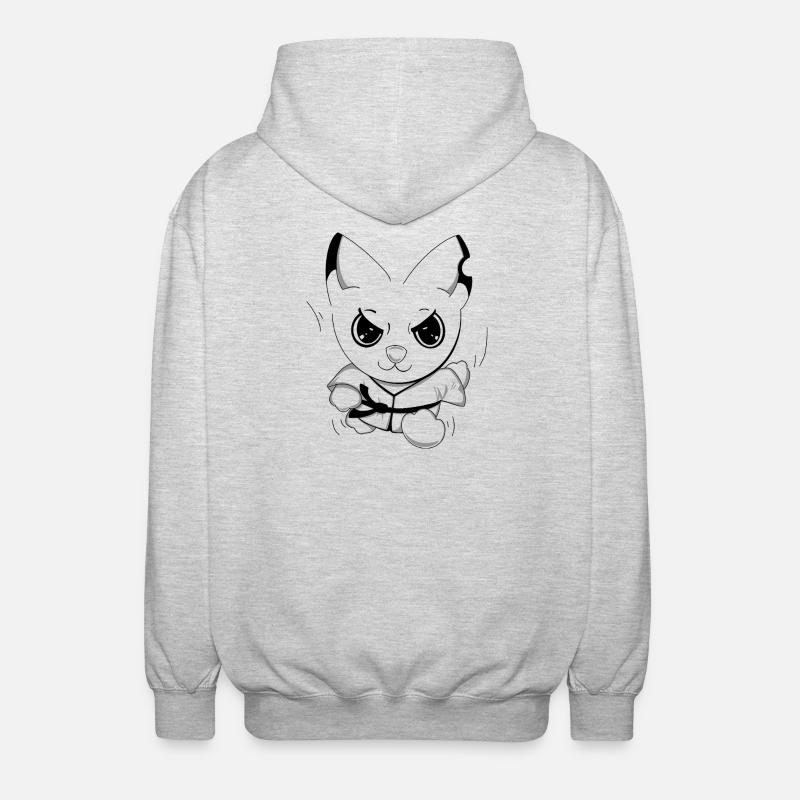 Karateeee - Unisex Hooded Jacket - light heather grey
