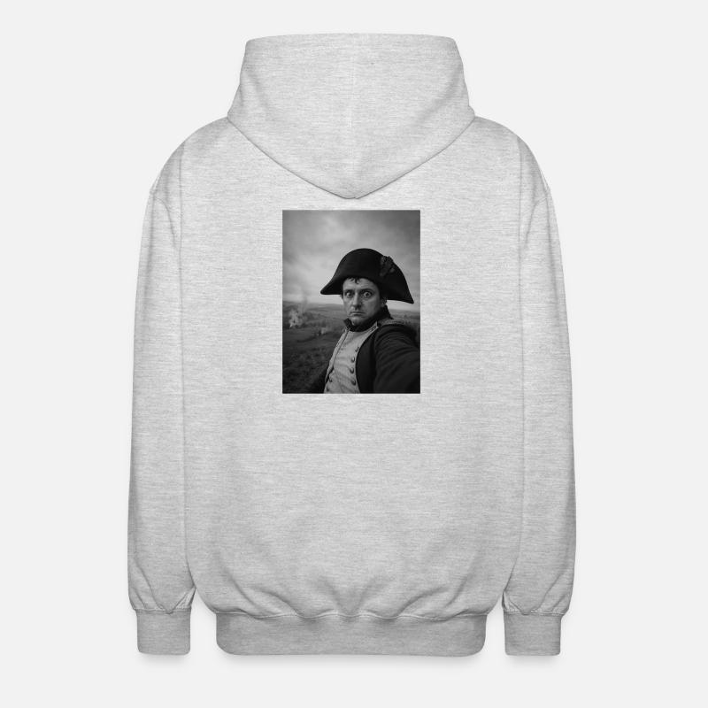 Selfie Napoléon - Veste à capuche unisexe - gris clair chiné