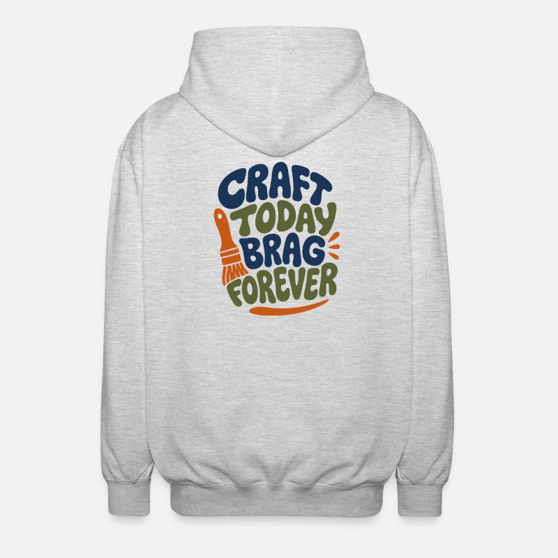 Craft Today Brag Forever - Unisex Kapuzenjacke - Hellgrau meliert