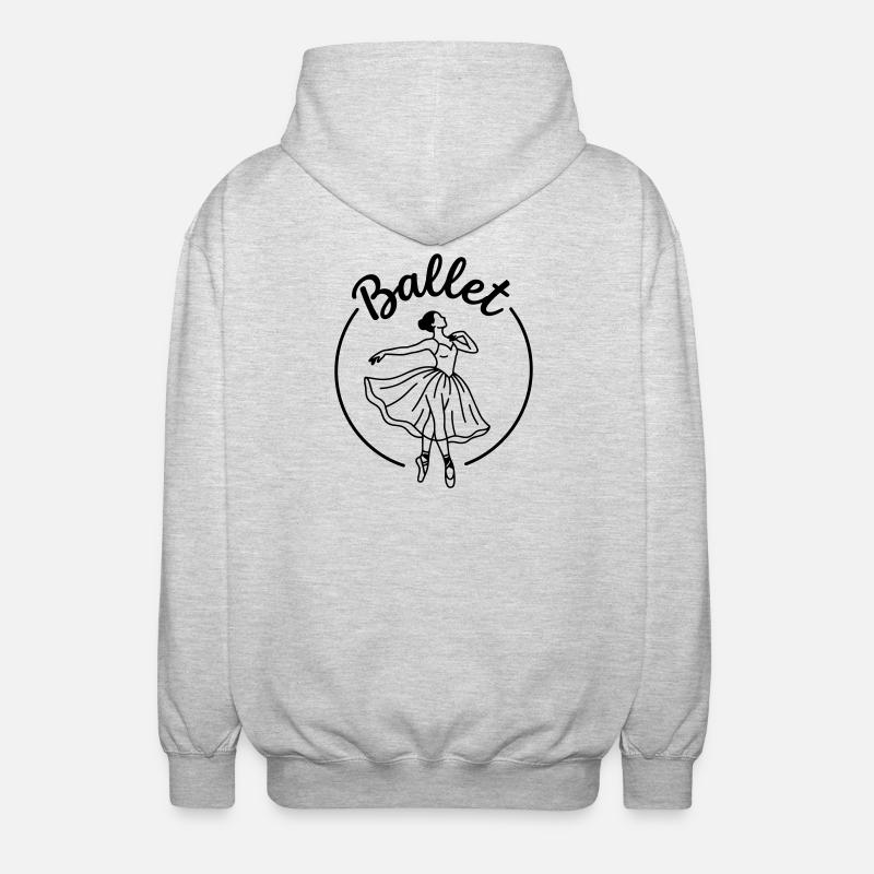 ballet - Unisex Hooded Jacket - light heather grey