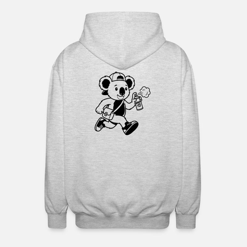 graffiti - Unisex Hooded Jacket - light heather grey