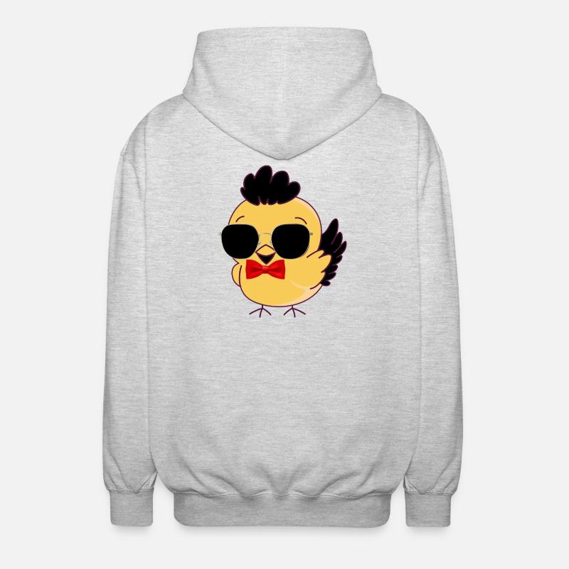 Chic chick sunglasses - Unisex Hooded Jacket - light heather grey