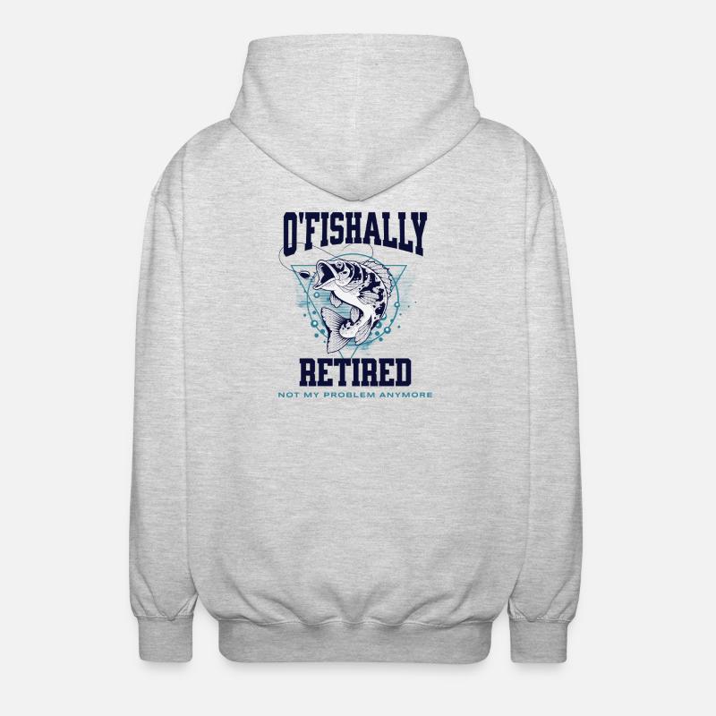Pêche retirée à Ofishally - Veste à capuche unisexe - gris clair chiné