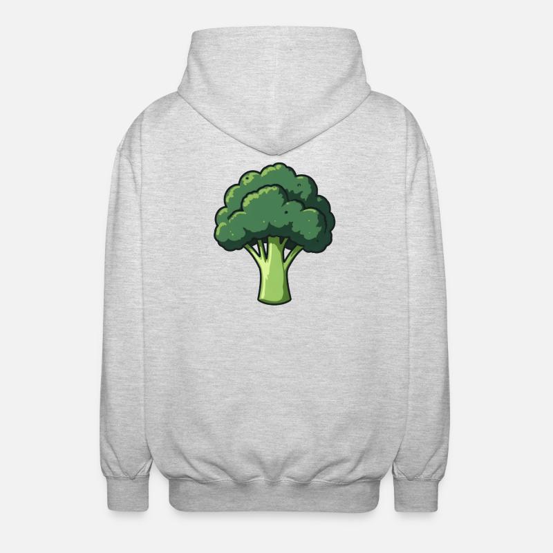 Broccoli - Unisex Hooded Jacket - light heather grey