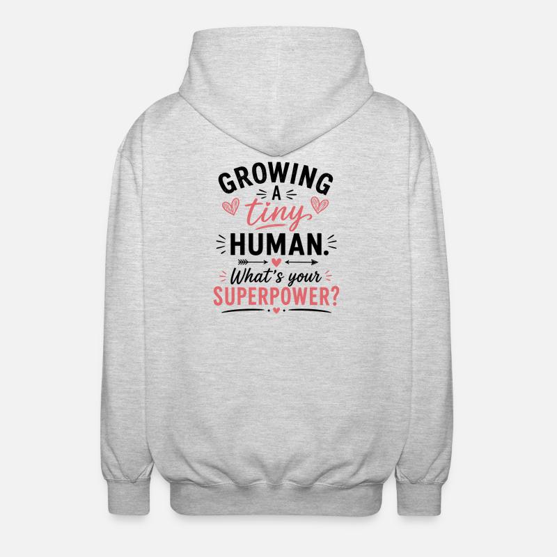 Growing a Human Superpower - Unisex Hooded Jacket - light heather grey