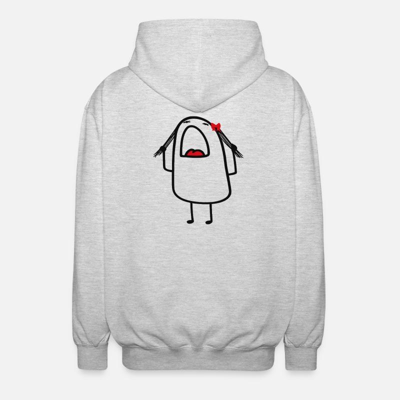 Red Bow Backpack Buddy - Unisex Hooded Jacket - light heather grey