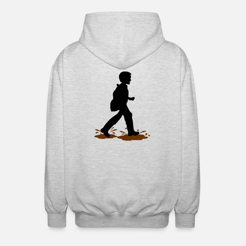 Wadloper Boy – Mud Fun - Unisex Hooded Jacket - light heather grey