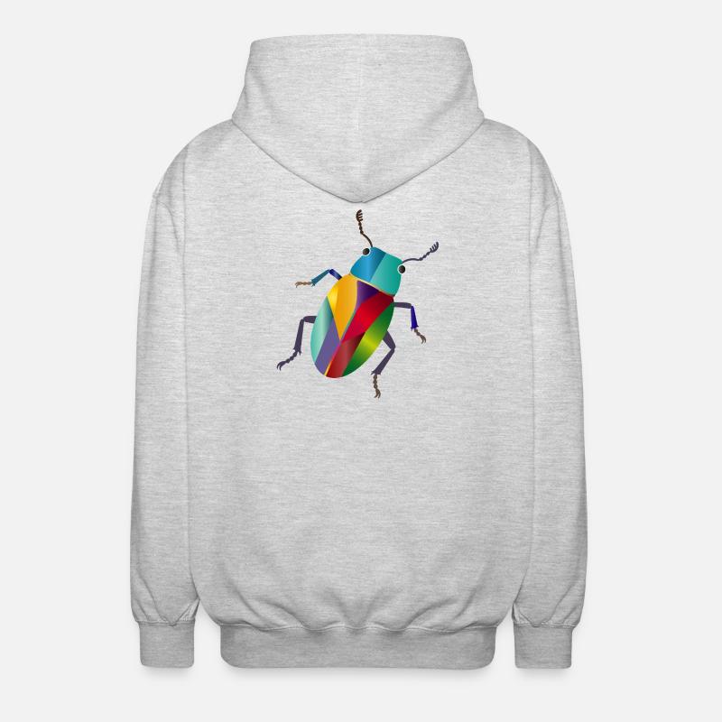 Bunter Juwelkäfer Regenbogen Stil - Unisex Hooded Jacket - light heather grey