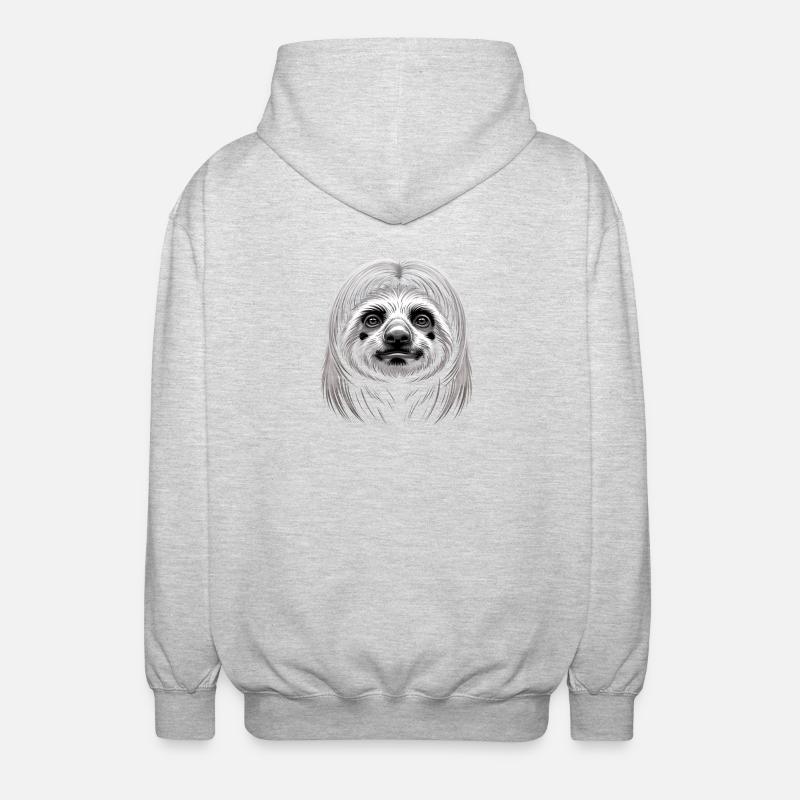 Faultier - Unisex Kapuzenjacke - Hellgrau meliert