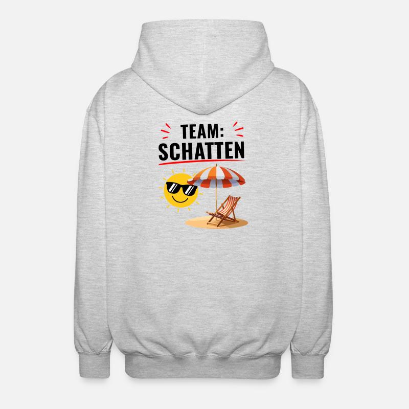 Team Schatten Vibes - Unisex Kapuzenjacke - Hellgrau meliert