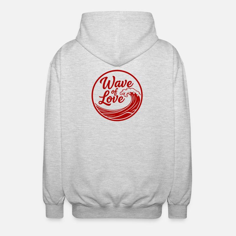 Vague d’Amour Welle - Veste à capuche unisexe - gris clair chiné