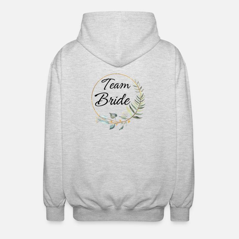 Team Bride Matching - Unisex Hooded Jacket - light heather grey