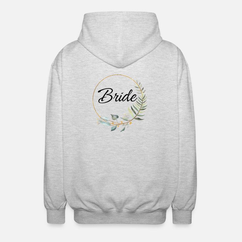 Bachelorette Bride Style - Unisex Hooded Jacket - light heather grey