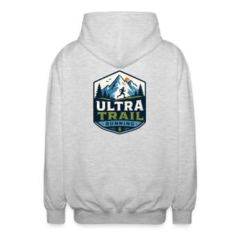Ultra Trail Running - Veste à capuche unisexe - gris clair chiné - Dos - AI Model Male 185 light (185cm)
