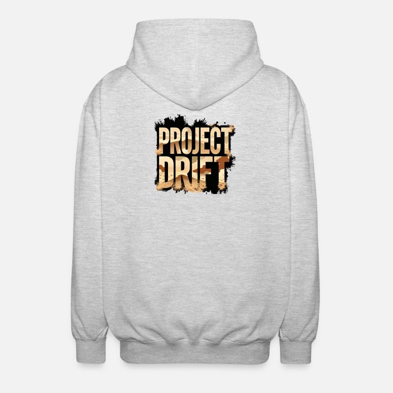 Project Drift Camouflage Racing Statement - Unisex Hooded Jacket - light heather grey