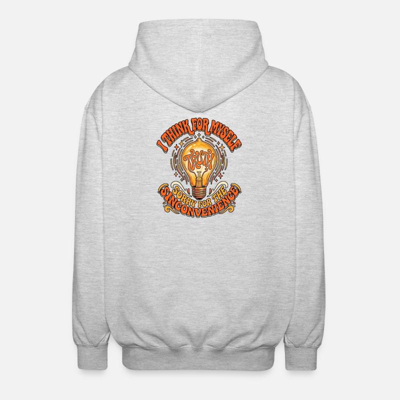 Think For Myself - Unisex Kapuzenjacke - Hellgrau meliert