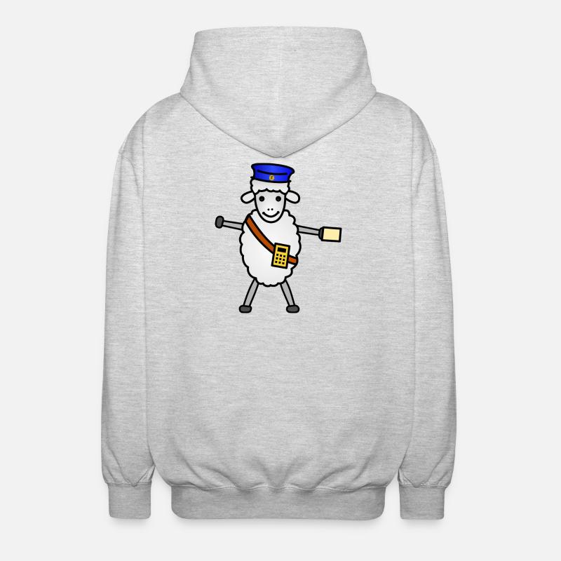 TIB_Schaf ner_bunt - Veste à capuche unisexe - gris clair chiné