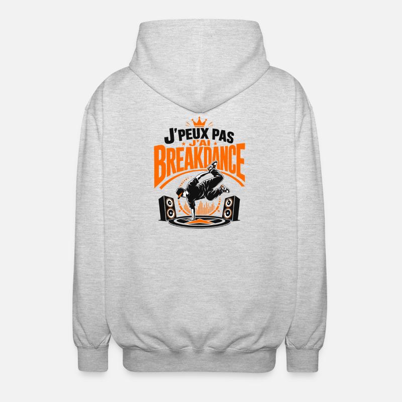 J’Peux Pas J’Ai Breakdance - Veste à capuche unisexe - gris clair chiné