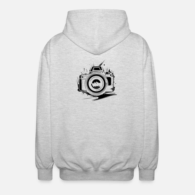 Caméra - Veste à capuche unisexe - gris clair chiné
