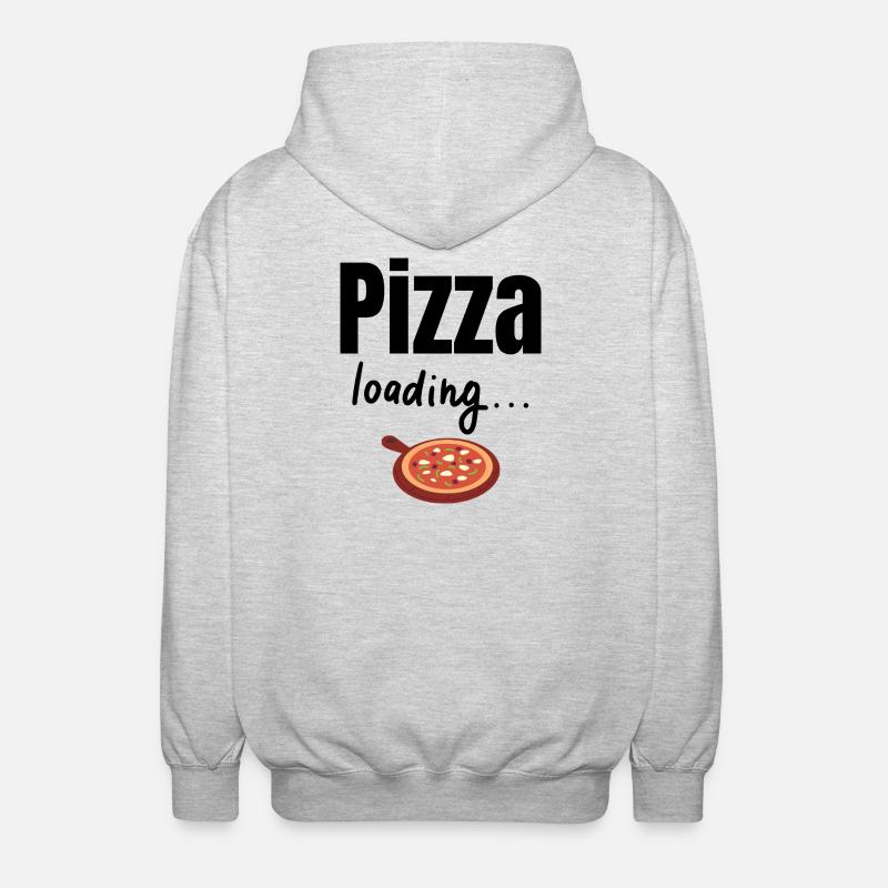 Pizza loading - Unisex Kapuzenjacke - Hellgrau meliert