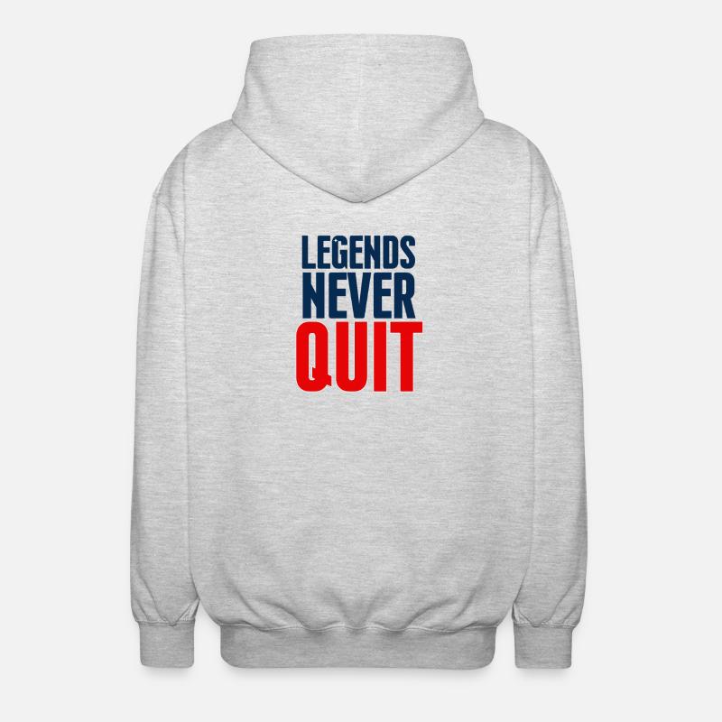 Legends Never Quit Bold - Veste à capuche unisexe - gris clair chiné