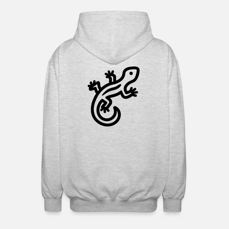 lizard - Unisex Hooded Jacket - light heather grey