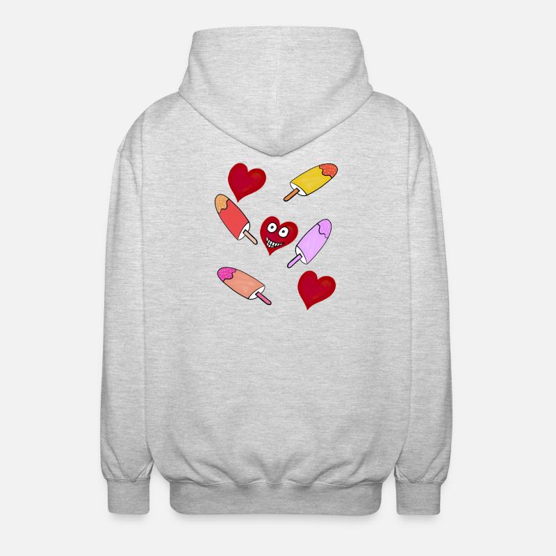 Eis Eiskrem Eiscreme Kinder - Unisex Kapuzenjacke - Hellgrau meliert
