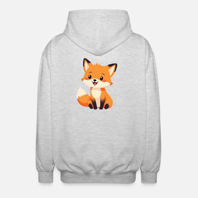 Fox - Unisex Hooded Jacket - light heather grey