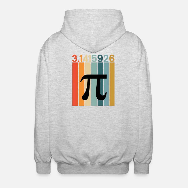 Pi Day Math Numbers - Unisex Kapuzenjacke - Hellgrau meliert