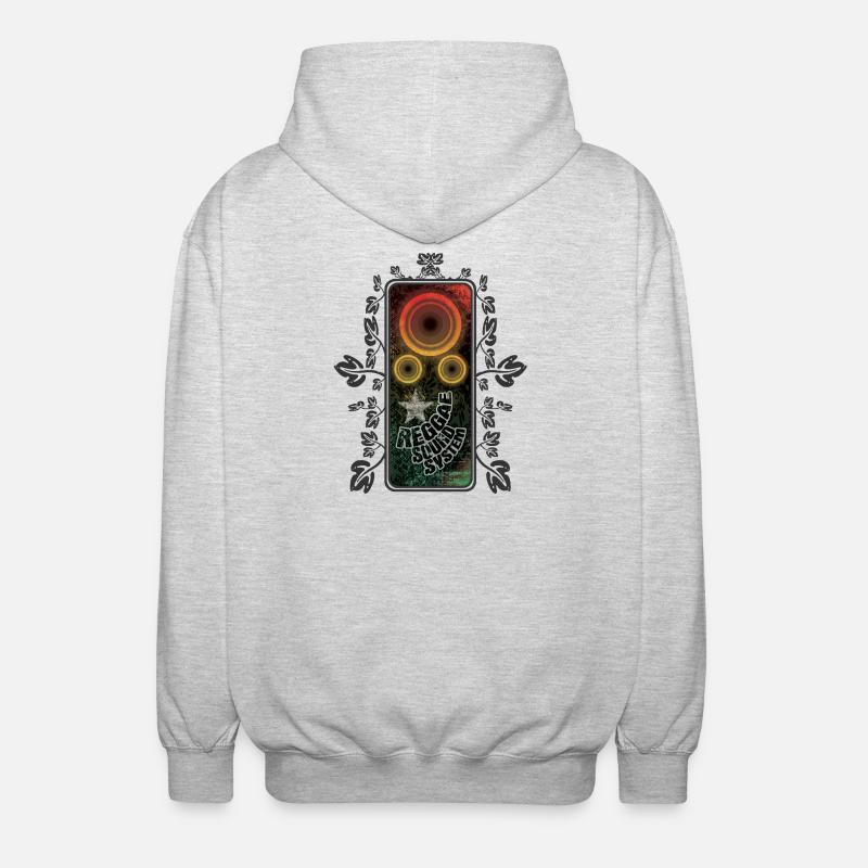 Brillance du système de son reggae - Veste à capuche unisexe - gris clair chiné