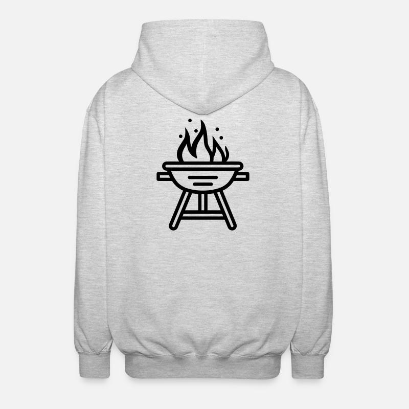 barbecue - Veste à capuche unisexe - gris clair chiné