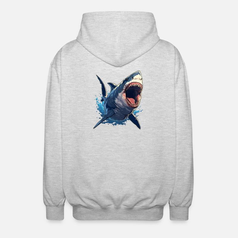 Requins Requin - Veste à capuche unisexe - gris clair chiné