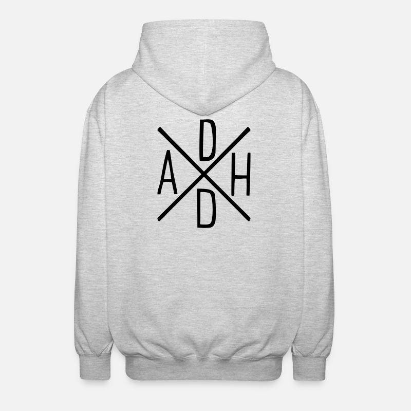 ADHD - Unisex Hooded Jacket - light heather grey